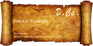 Danis Csanád névjegykártya